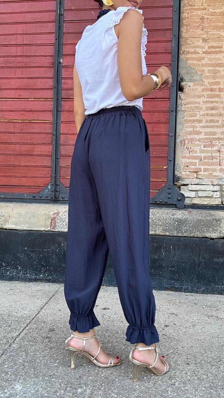Pantalón bombacho Silvana Azul Marino - Imagen 3