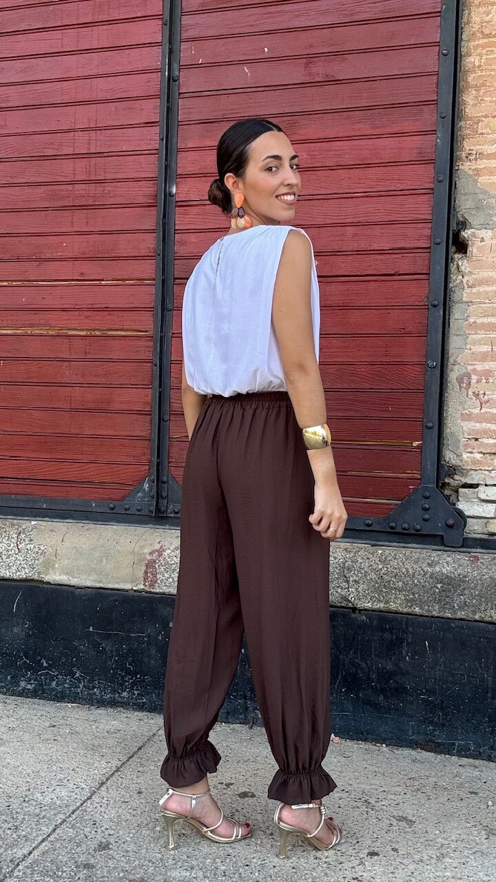 Pantalón bombacho Silvana Marrón - Imagen 7