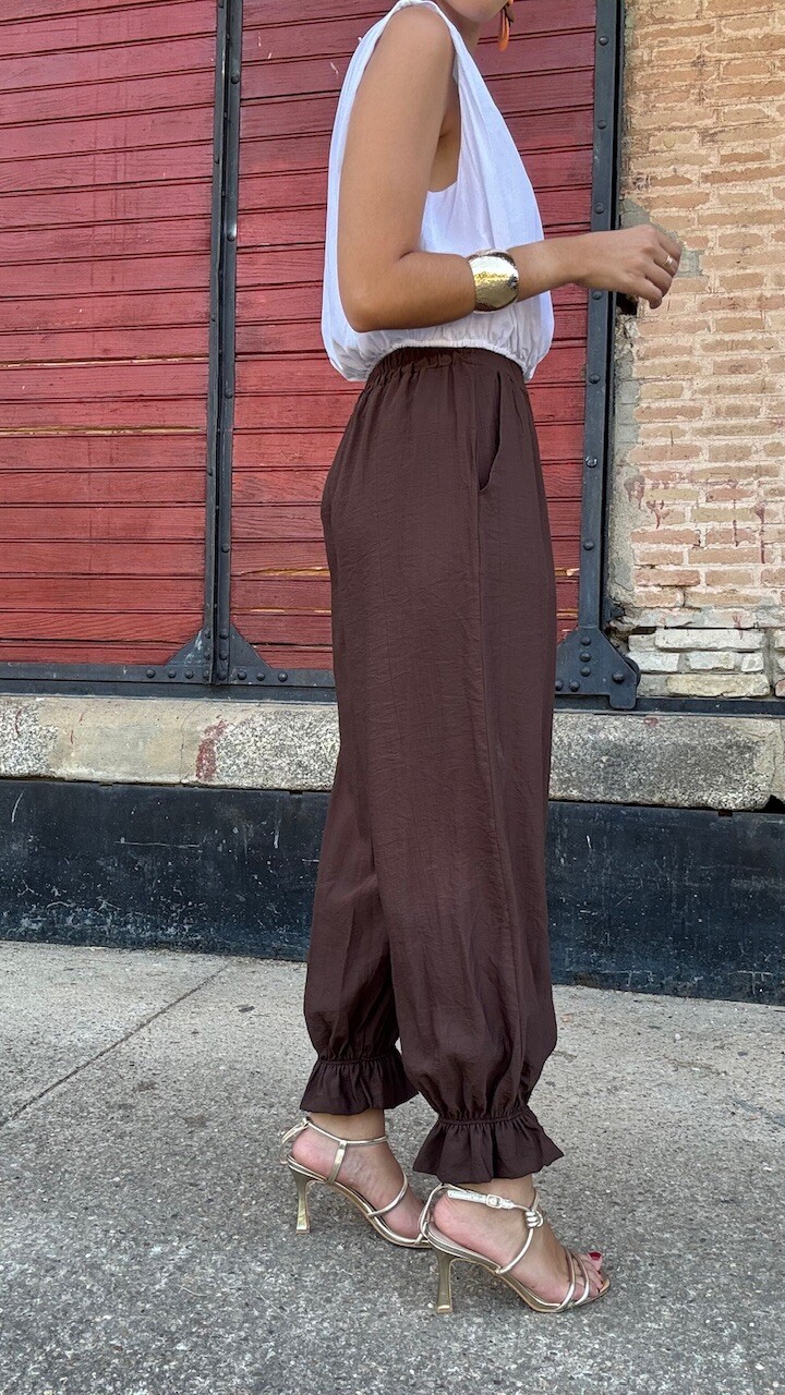 Pantalón bombacho Silvana Marrón - Imagen 9