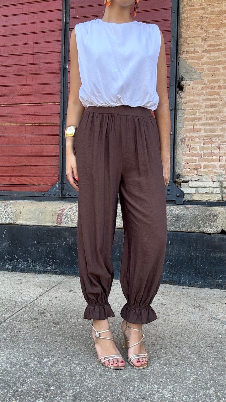 Pantalón bombacho Silvana Marrón - Imagen 4