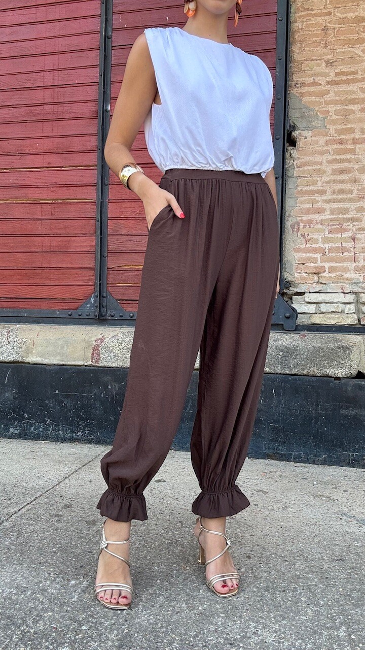 Pantalón bombacho Silvana Marrón - Imagen 2