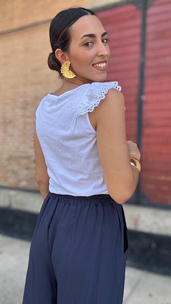 Camiseta Elvira Volante Blanca - Imagen 3