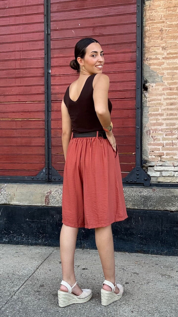 Bermudas Cinturón Teja - Imagen 2