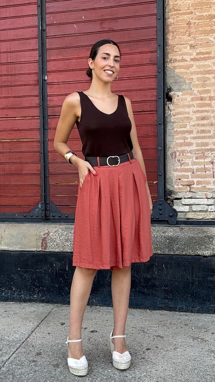 Bermudas Cinturón Teja - Imagen 6