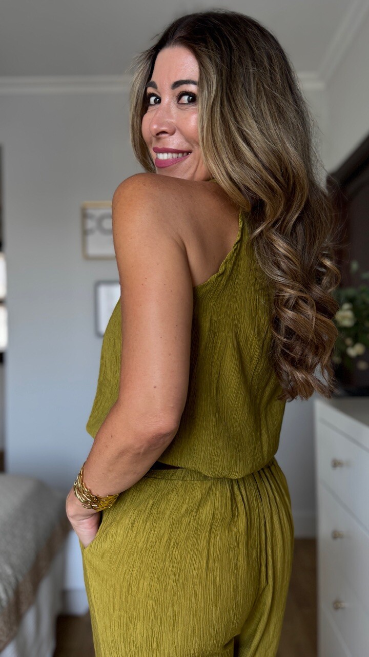 Blusa Bambula Halter Verde Pistacho - Imagen 2