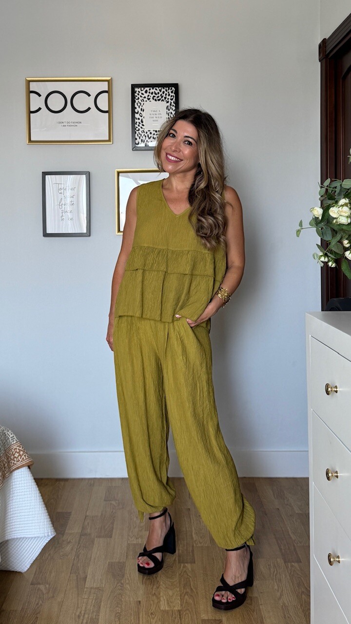 Pantalón Bombacho Bambula Verde Pistacho - Imagen 7