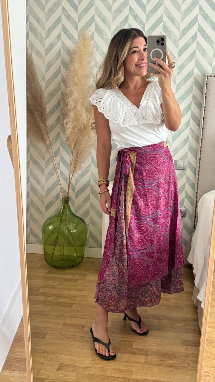 Falda india Cachemere Buganvilla