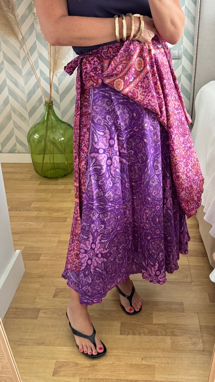 Falda india Cachemere Morada - Imagen 10