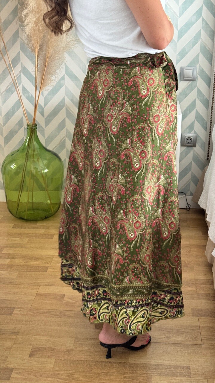 Falda india Cachemere Verde - Imagen 3