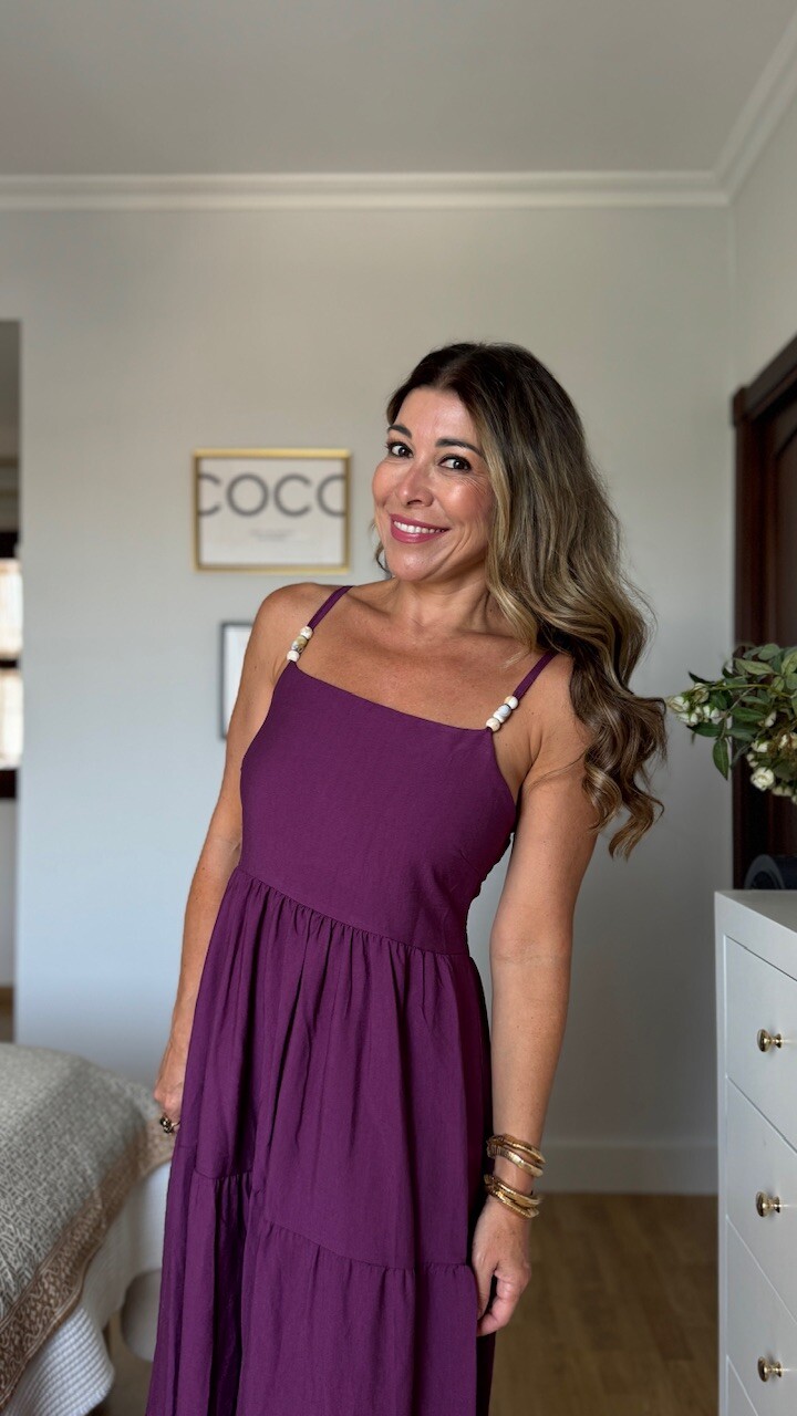 Vestido Florencia Berenjena