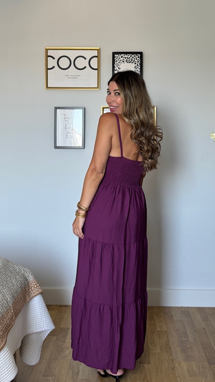 Vestido Florencia Berenjena - Imagen 3