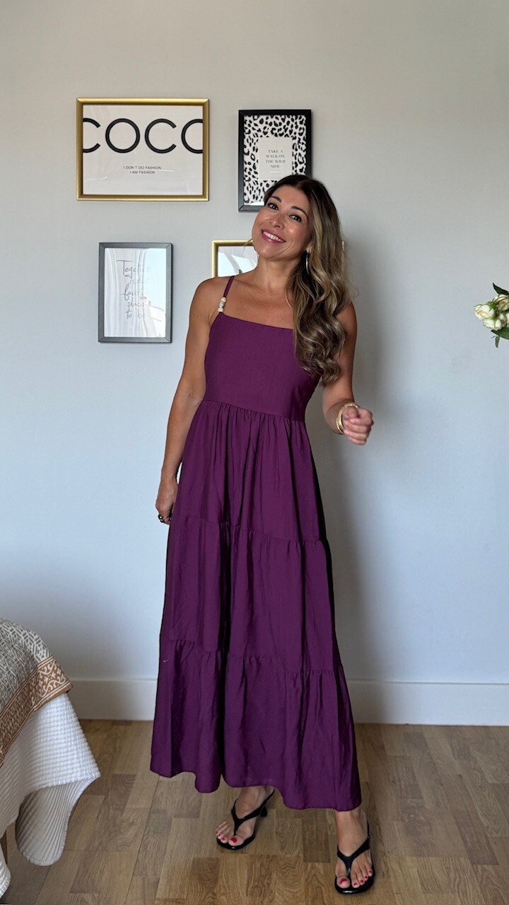 Vestido Florencia Berenjena - Imagen 6