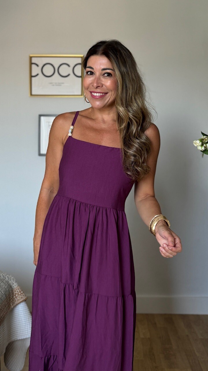 Vestido Florencia Berenjena - Imagen 8