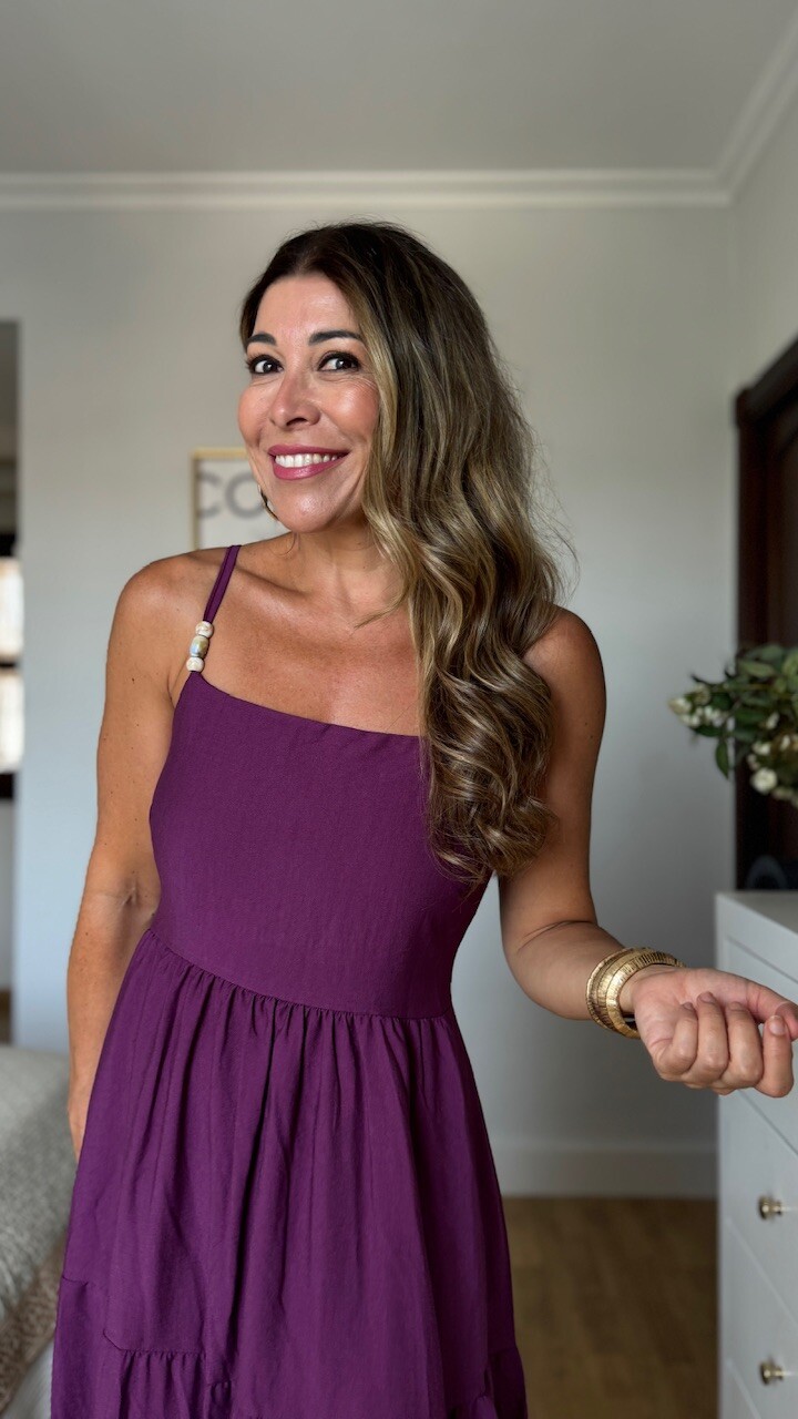 Vestido Florencia Berenjena - Imagen 4