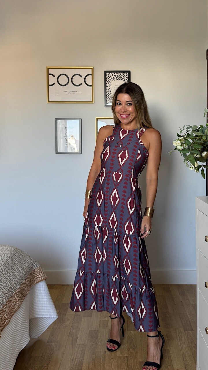 Vestido Alondra Azul Empolvado