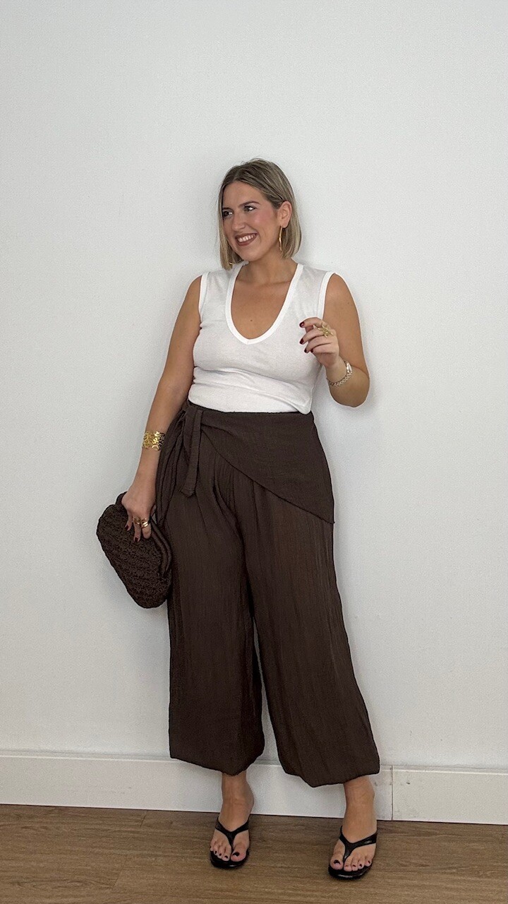 Pantalón bombacho Bambula Pañuelo Marrón - Imagen 11