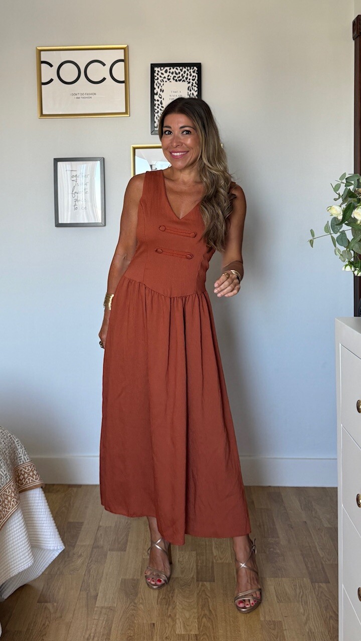 Vestido Oriente Teja - Imagen 6