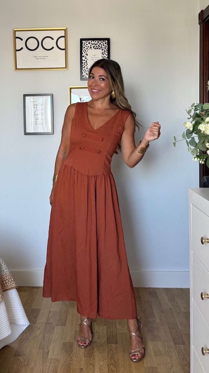 Vestido Oriente Teja - Imagen 2