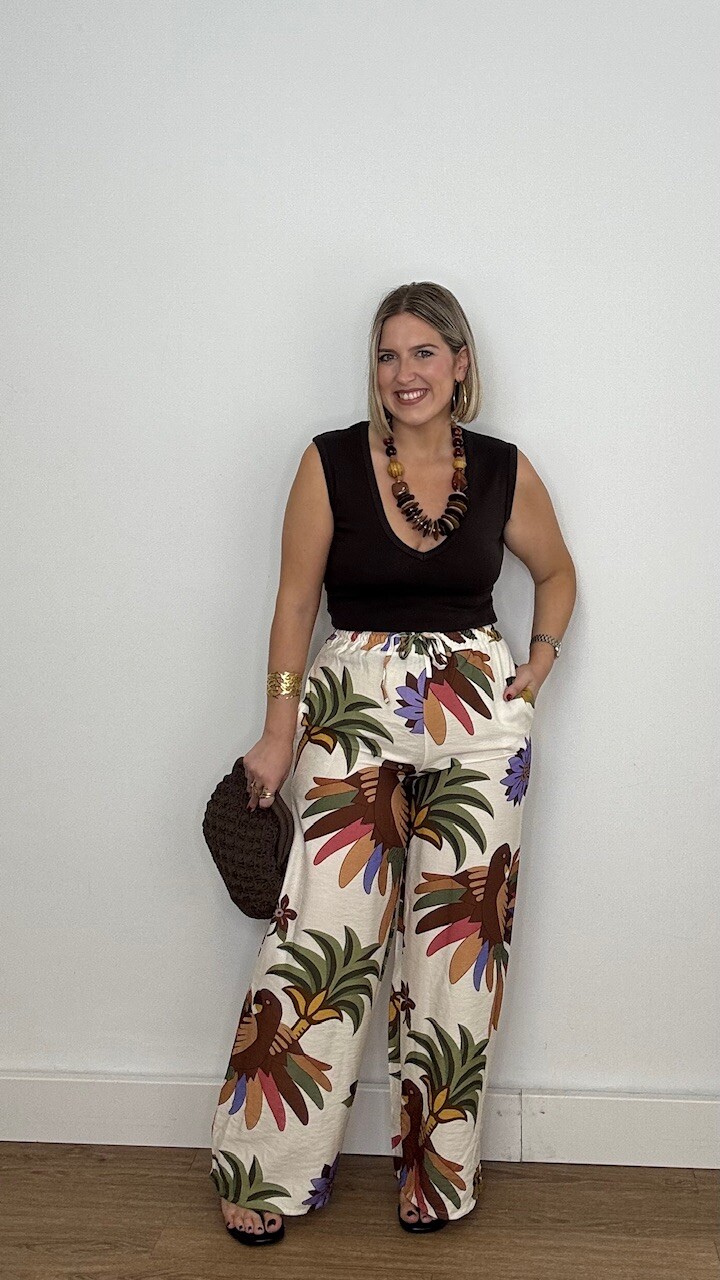 Pantalón Estampado Tropical - Imagen 9