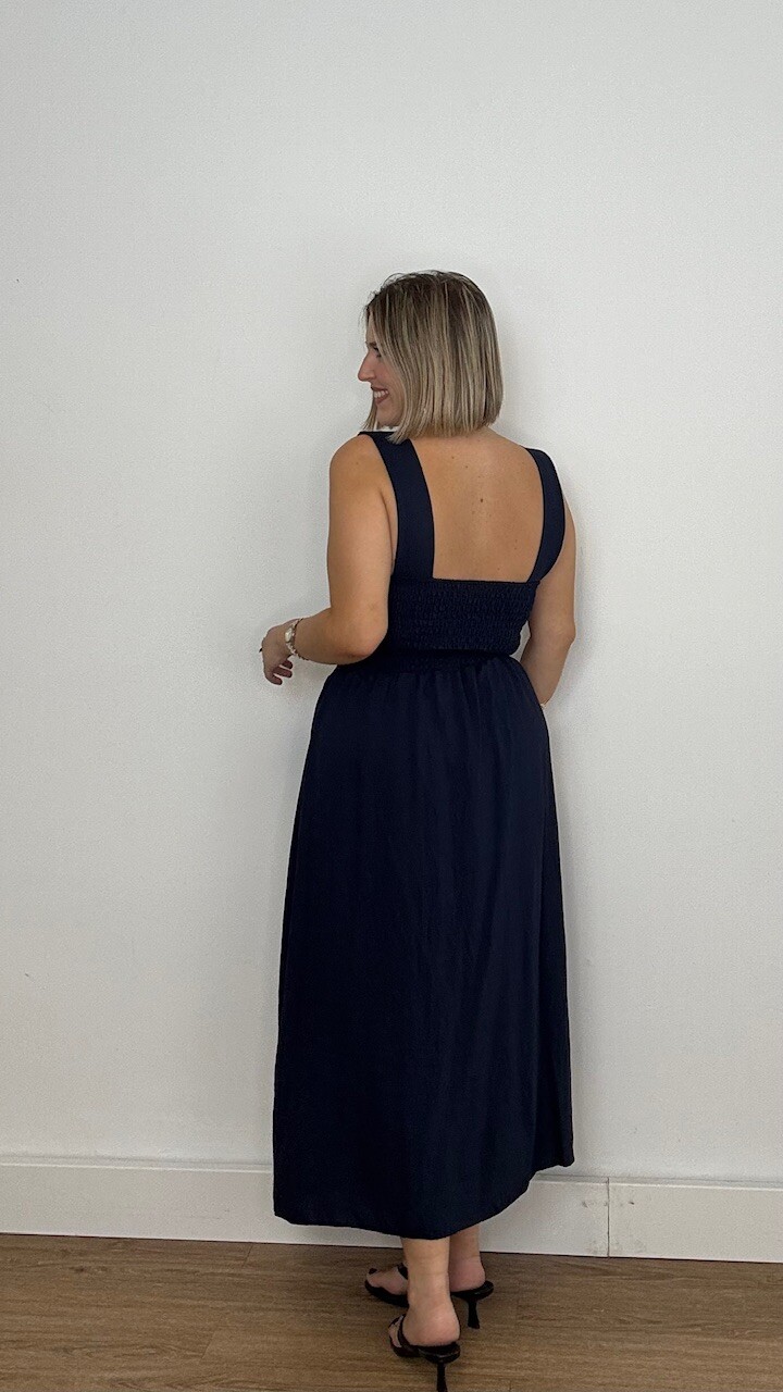 Vestido Oriente Azul Marino - Imagen 11