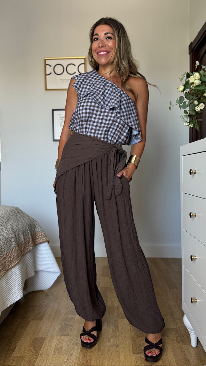 Pantalón bombacho Bambula Pañuelo Marrón - Imagen 7