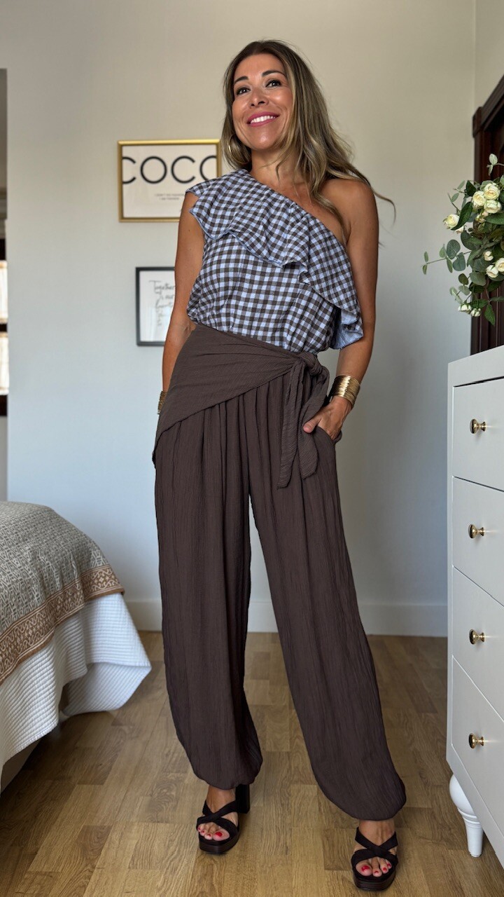 Pantalón bombacho Bambula Pañuelo Marrón - Imagen 8