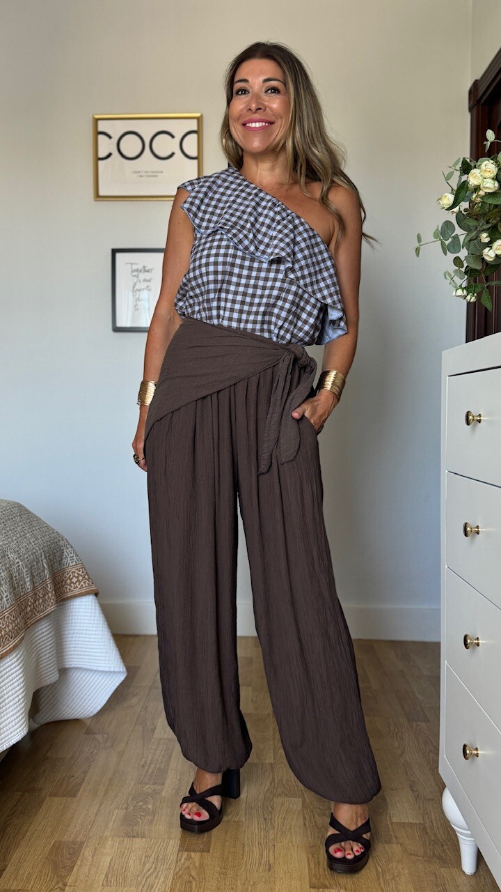 Pantalón bombacho Bambula Pañuelo Marrón - Imagen 2