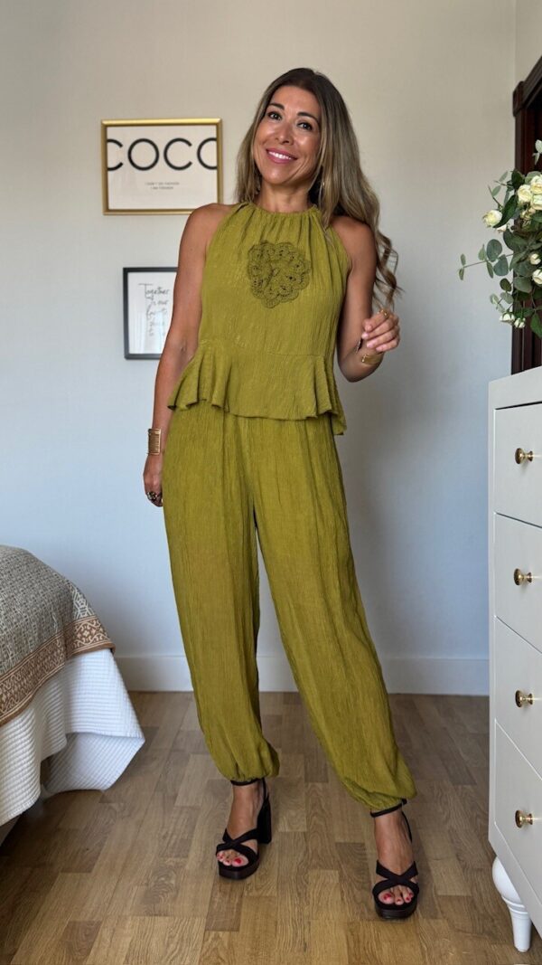 Pantalón Bambula Verde Pistacho