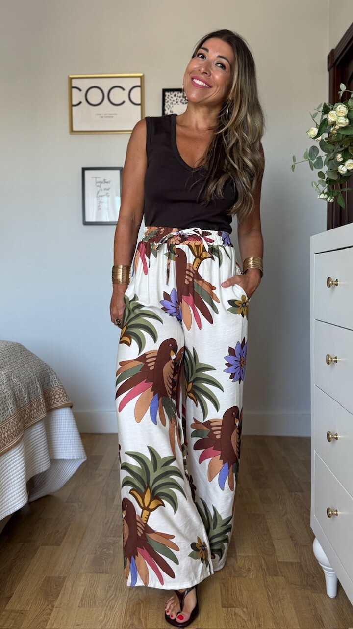 Pantalón Estampado Tropical - Imagen 8