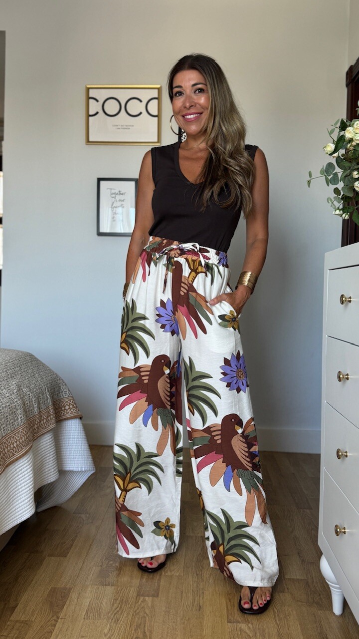 Pantalón Estampado Tropical - Imagen 2
