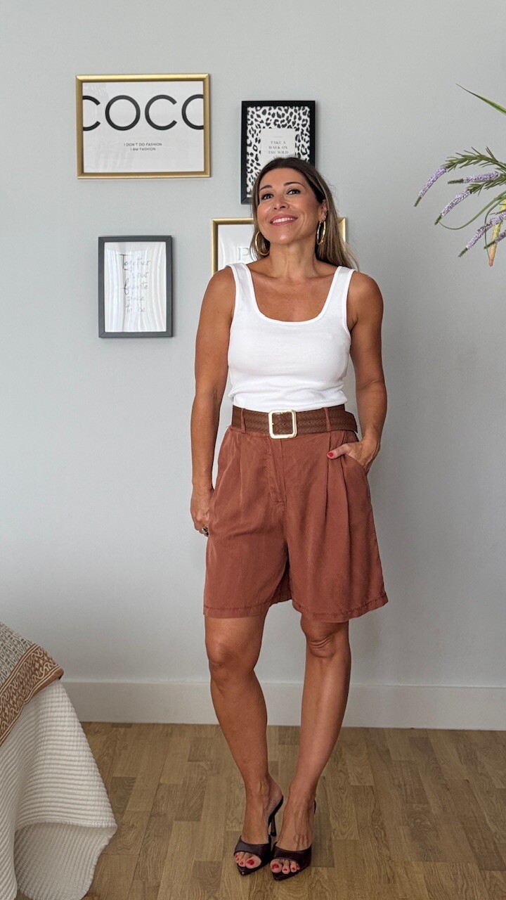 Bermudas Cinturón Teja - Imagen 5