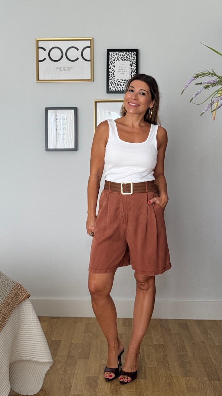 Bermudas Cinturón Teja - Imagen 8