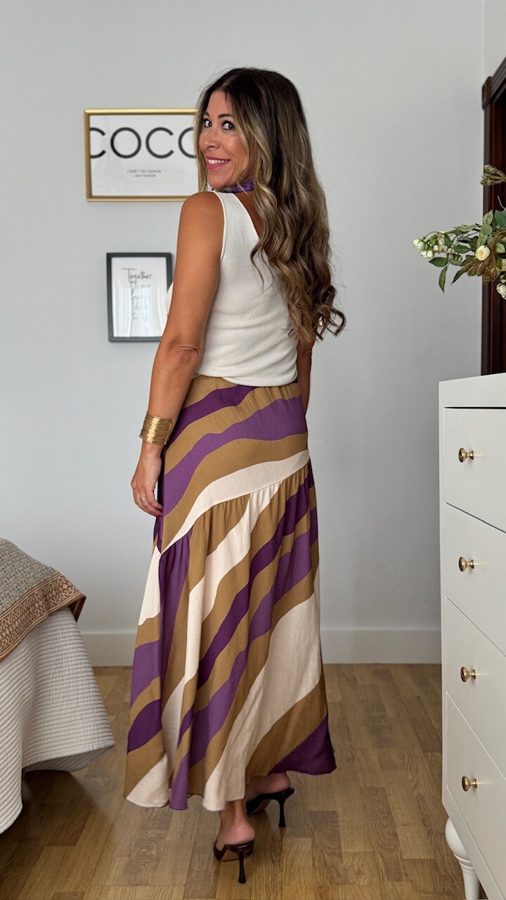 Falda Alma Rayas Morado - Imagen 6