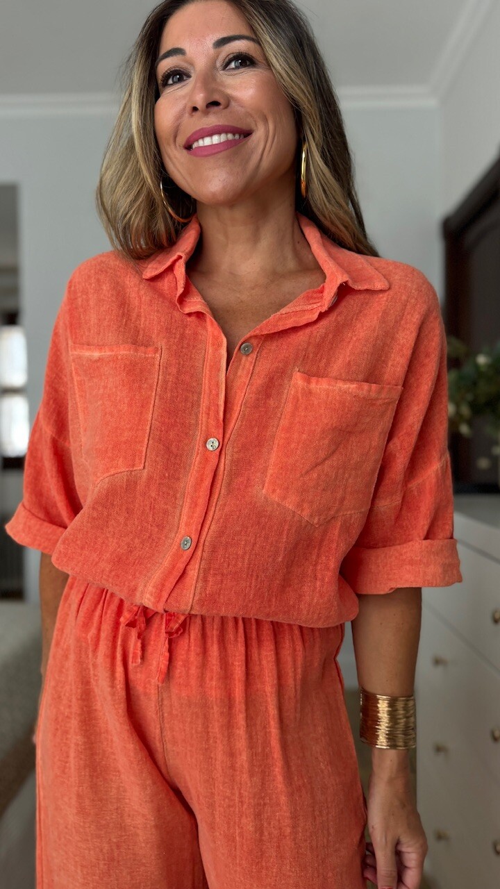 Blusa Cotton Naranja - Imagen 4