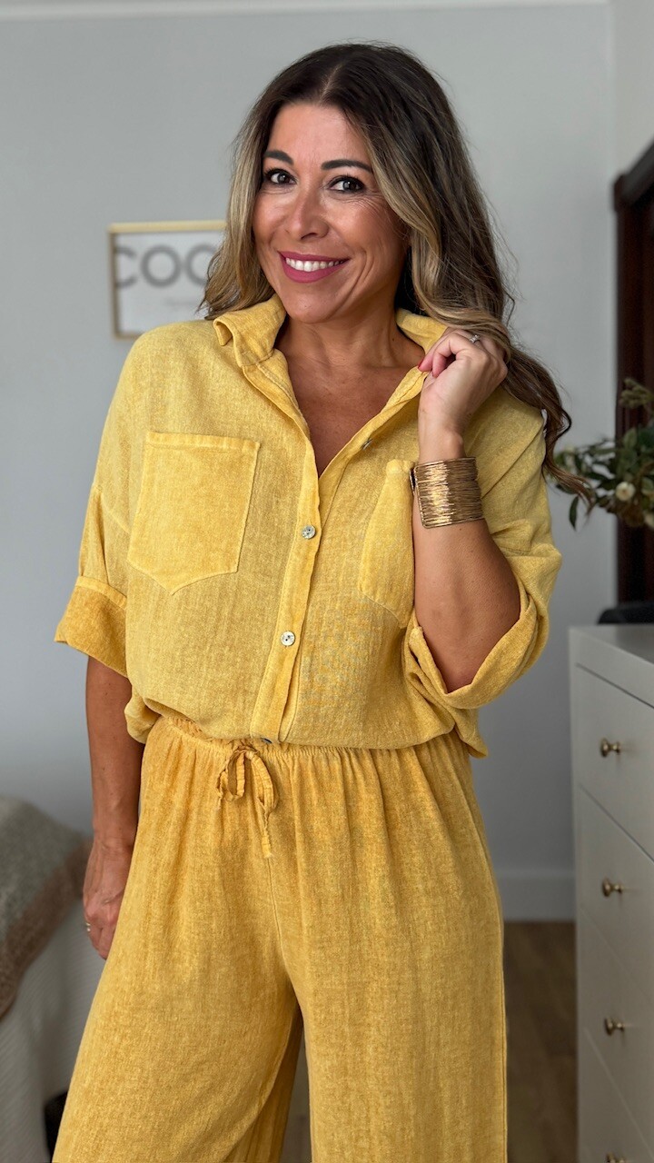 Blusa Cotton Mostaza - Imagen 4