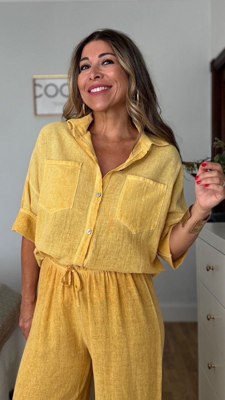 Blusa Cotton Mostaza