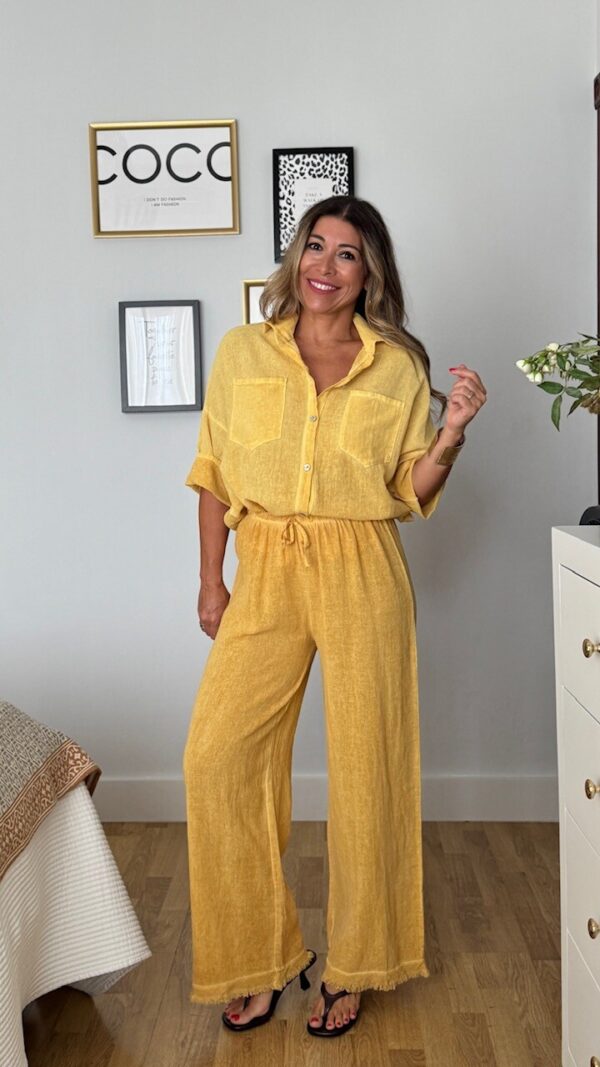 Pantalón Cotton Amarillo Mostaza