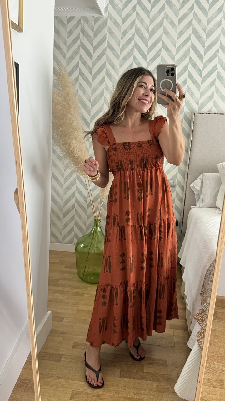 Vestido Espinas Teja - Imagen 14
