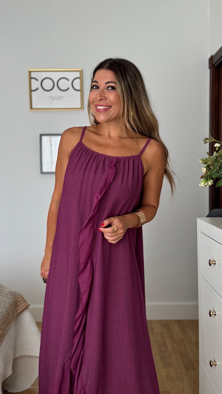 Vestido Verona Berenjena - Imagen 3