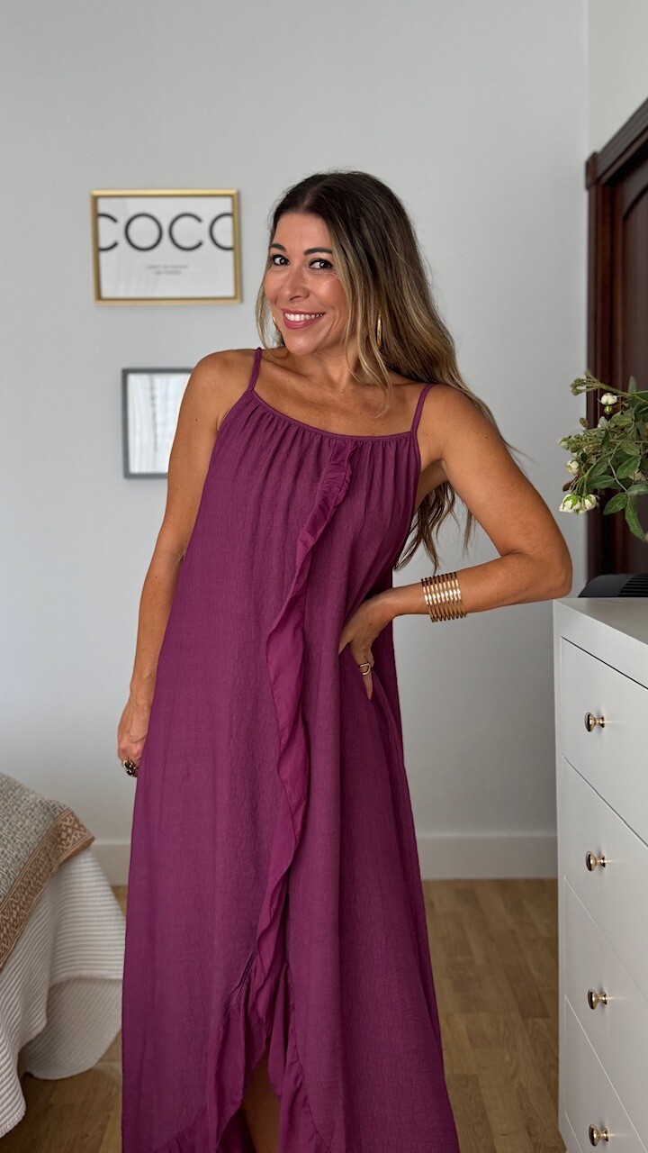 Vestido Verona Berenjena - Imagen 4