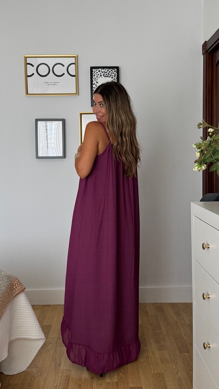 Vestido Verona Berenjena - Imagen 8