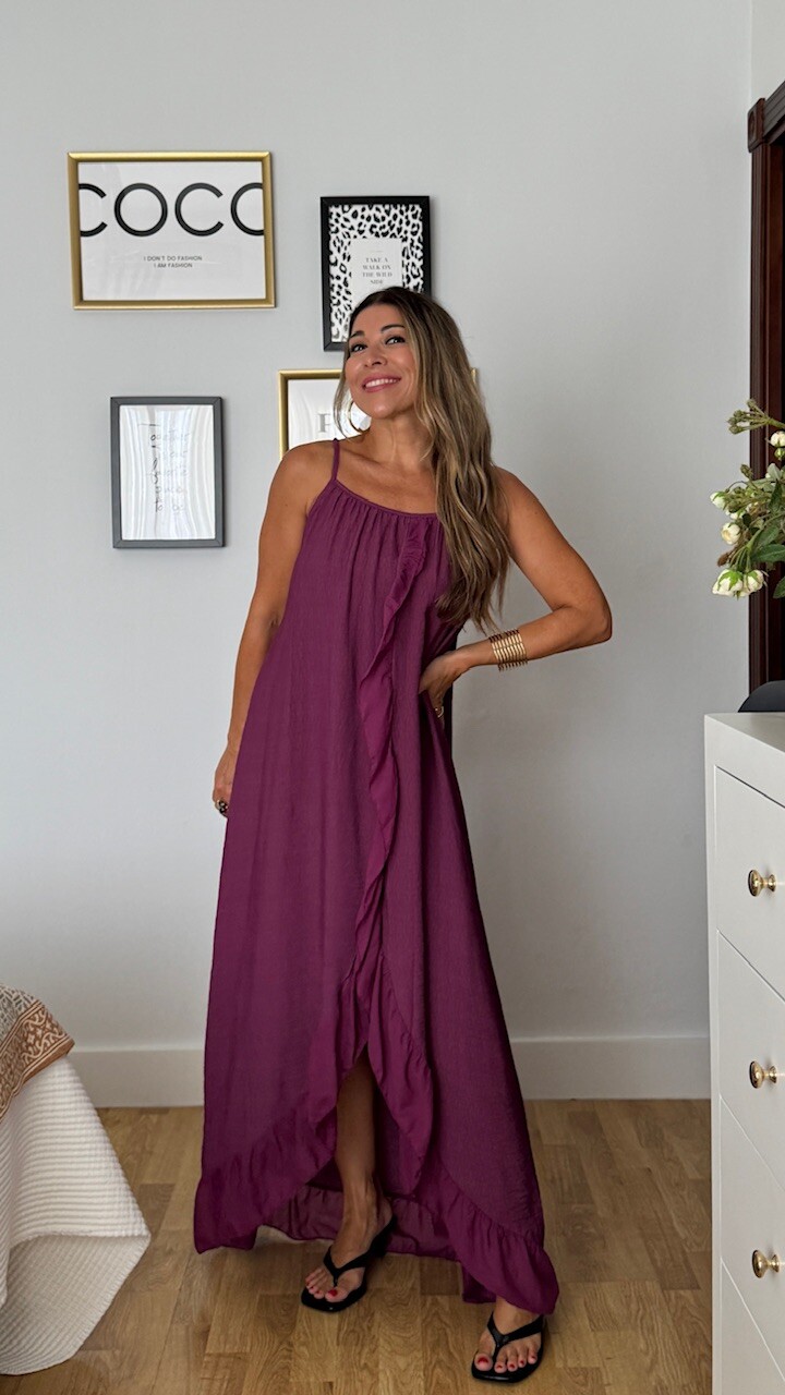 Vestido Verona Berenjena - Imagen 5