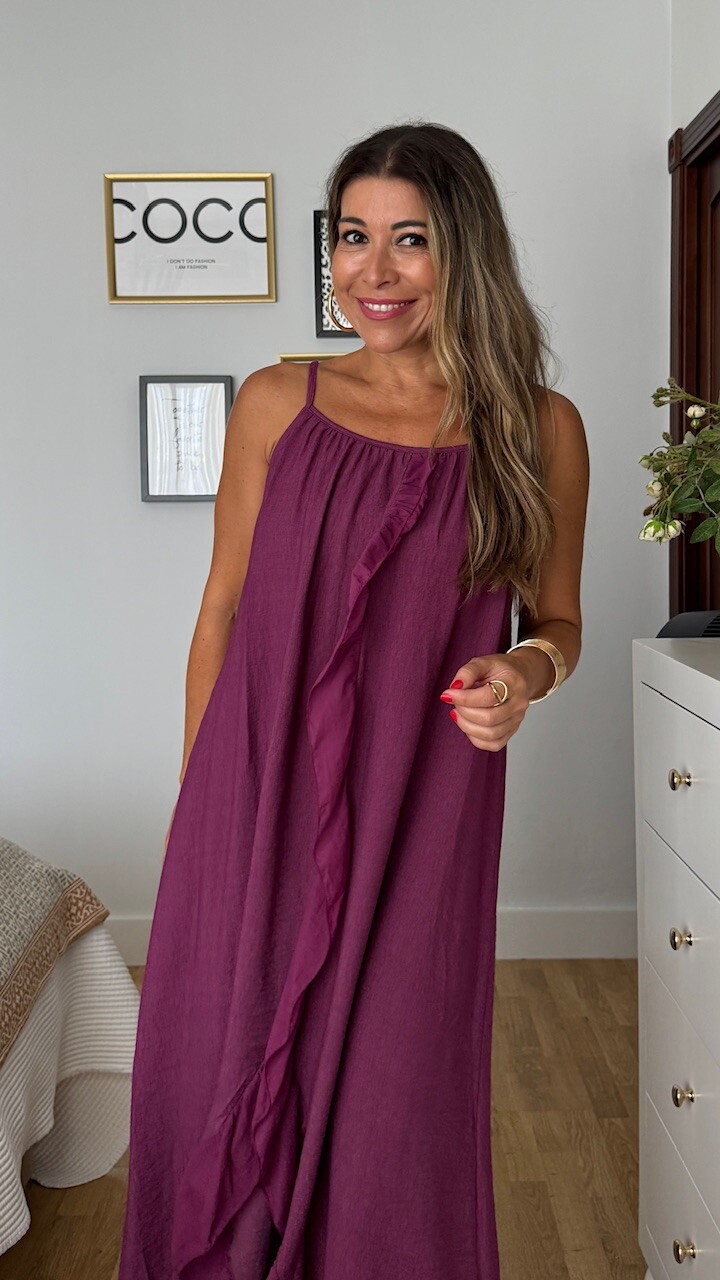 Vestido Verona Berenjena - Imagen 2