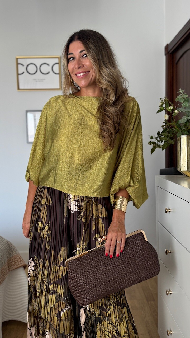Blusa Priscila Verde Pistacho - Imagen 4