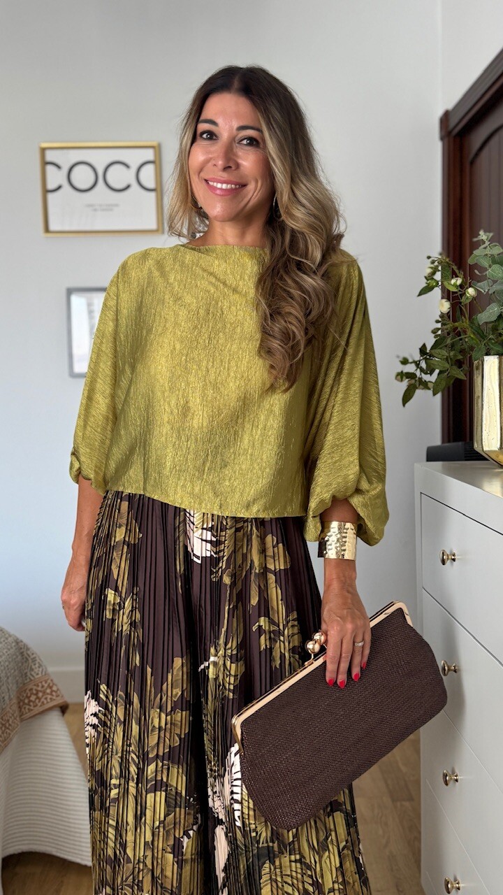 Blusa Priscila Verde Pistacho - Imagen 7