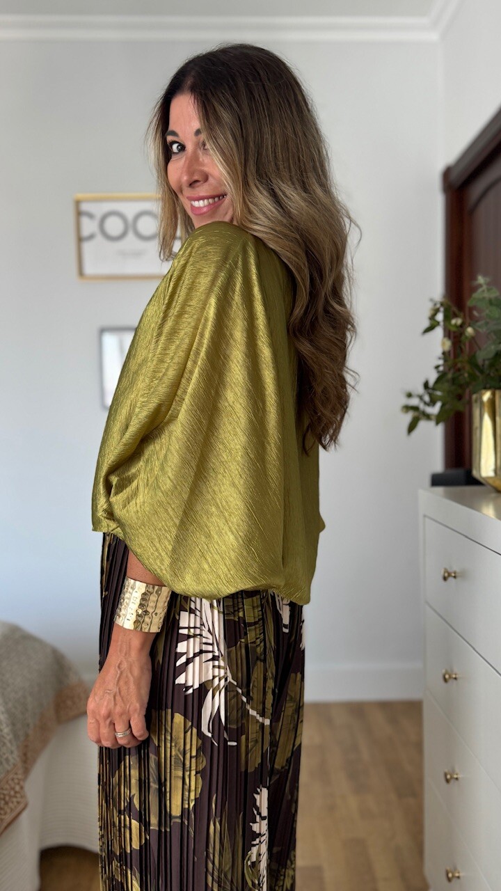 Blusa Priscila Verde Pistacho - Imagen 6