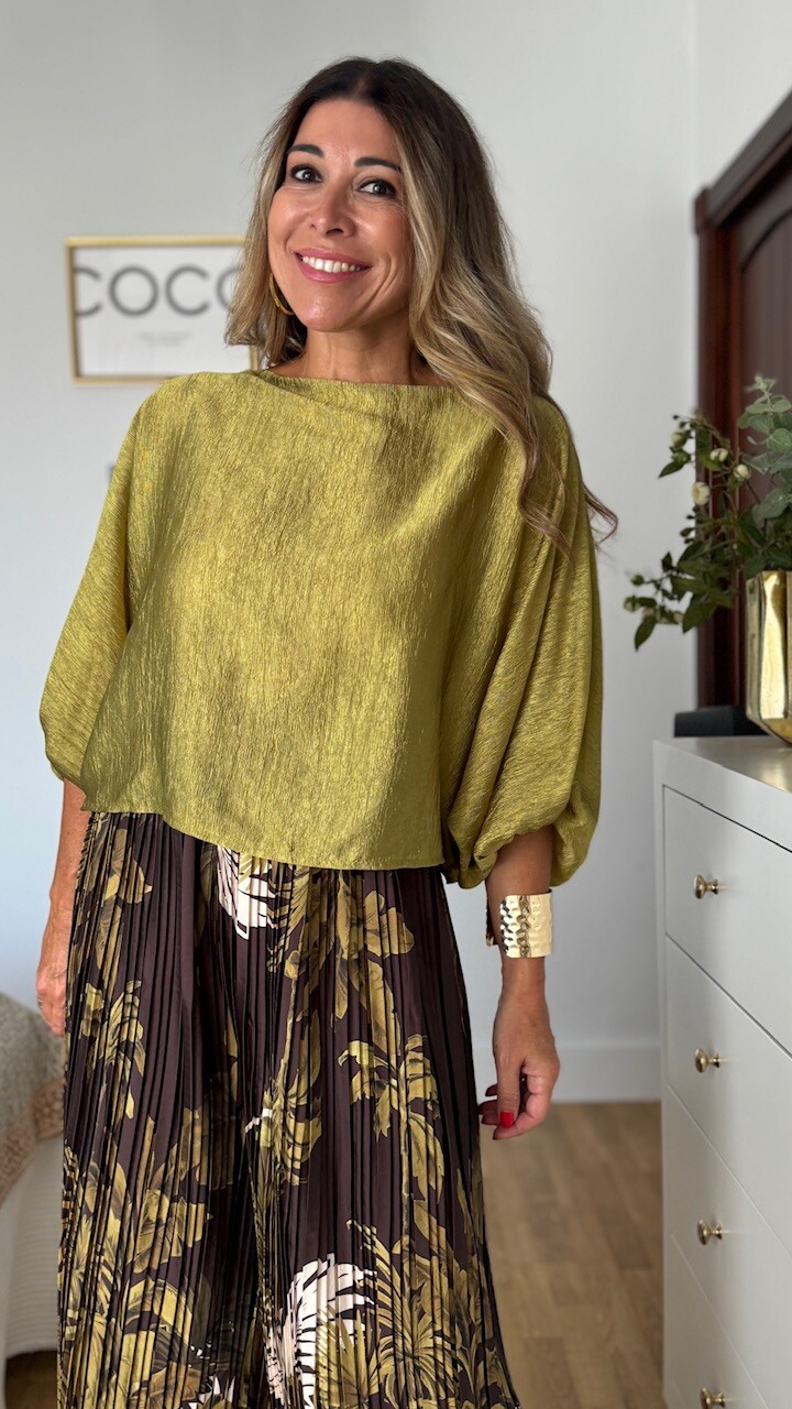 Blusa Priscila Verde Pistacho - Imagen 5