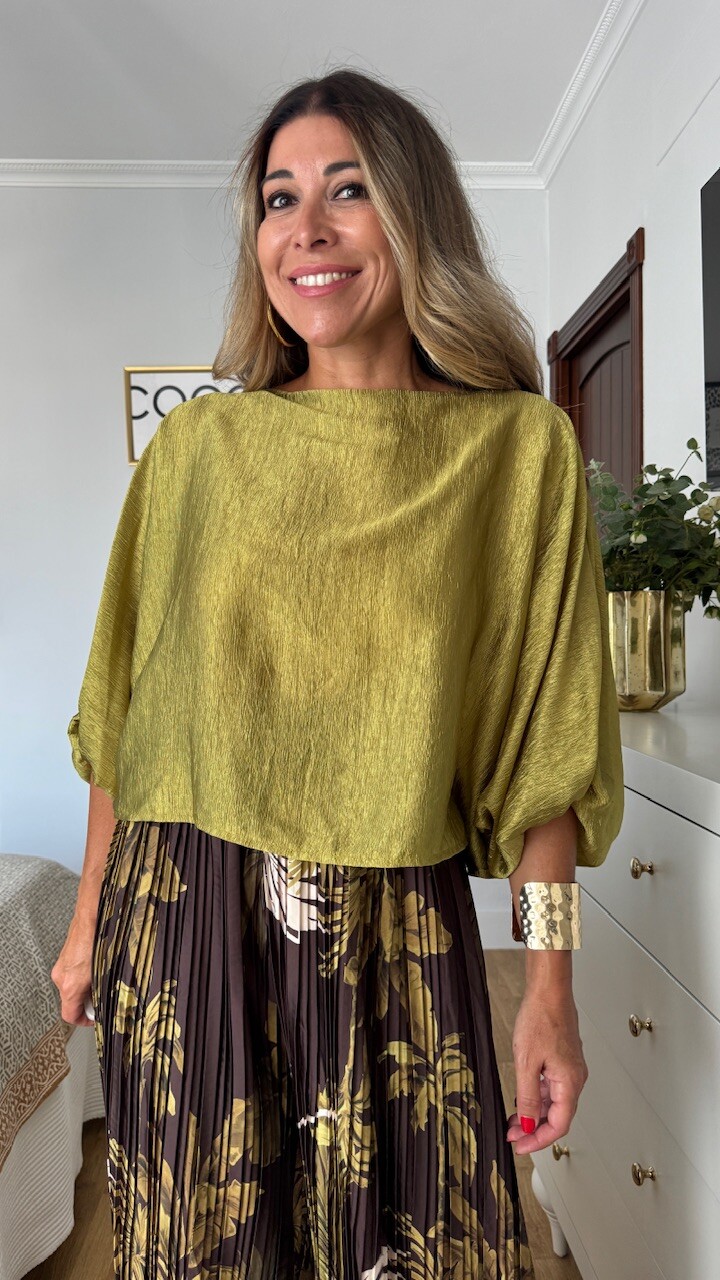 Blusa Priscila Verde Pistacho - Imagen 8