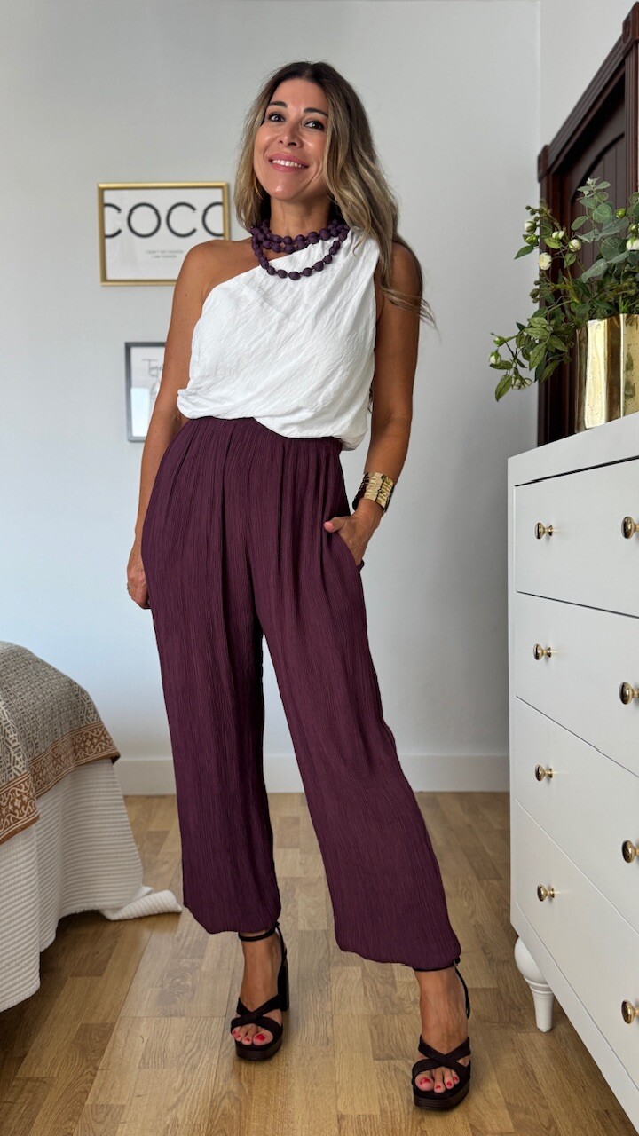 Pantalón bombacho Bambula Pañuelo Berenjena - Imagen 6
