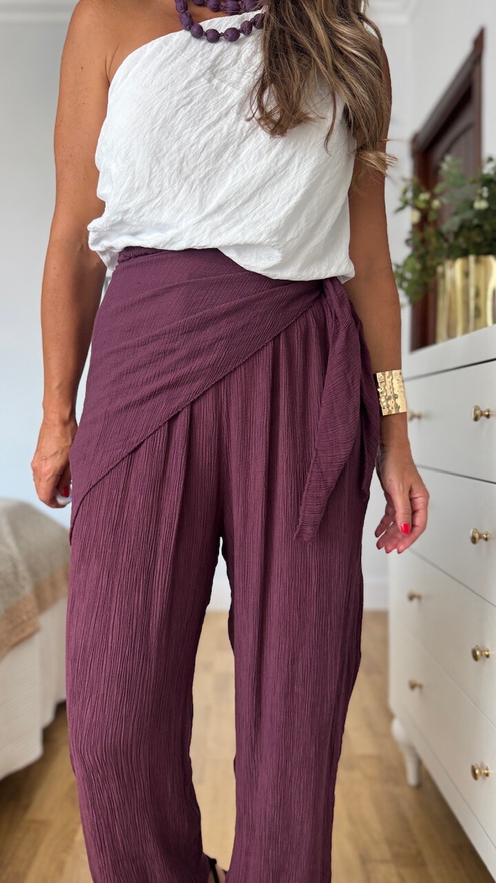 Pantalón bombacho Bambula Pañuelo Berenjena - Imagen 8